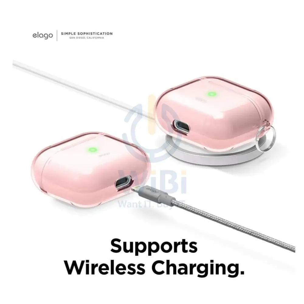 Elago AirPods 3 Clear Hang Case - Lovely pink