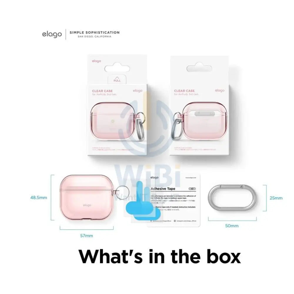 Elago AirPods 3 Clear Hang Case - Lovely pink