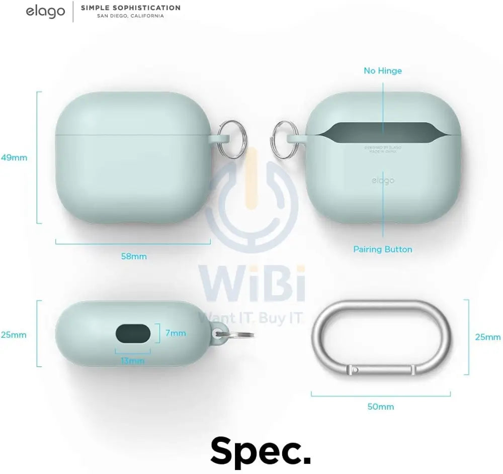Elago AirPods 3 Liquid Hybrid Basic Hang Case - Mint Accessories > Mobiles & Tablets