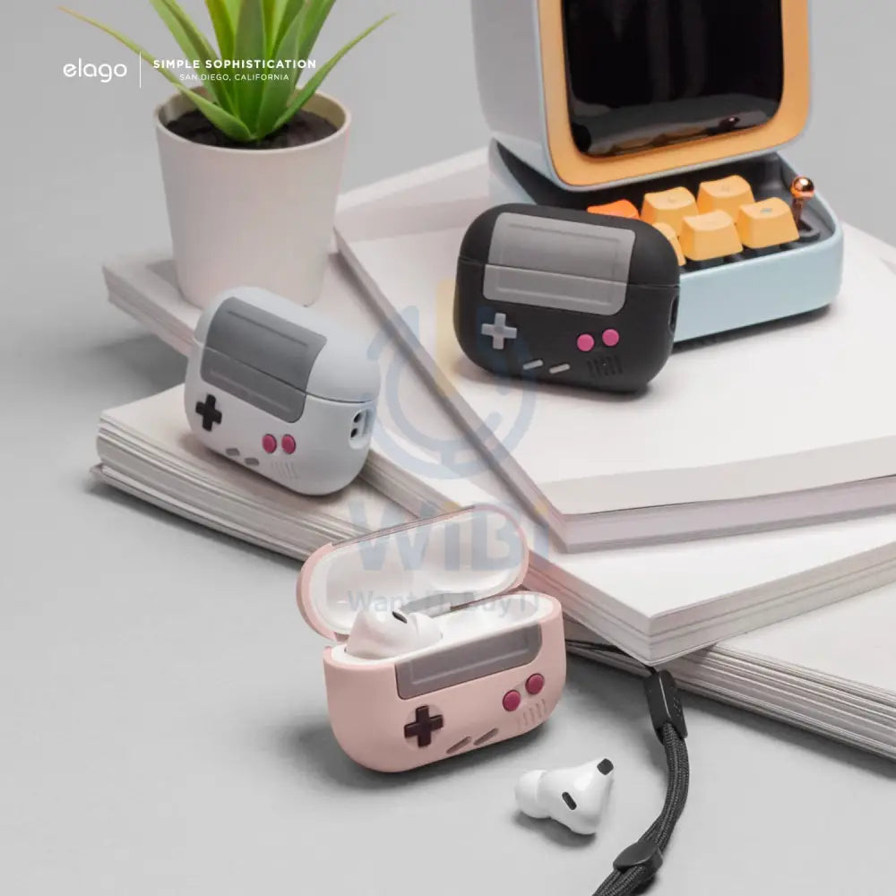 Elago AirPods Pro 2 AW5 Case with Round Straps - Black Accessories > Mobiles & Tablets