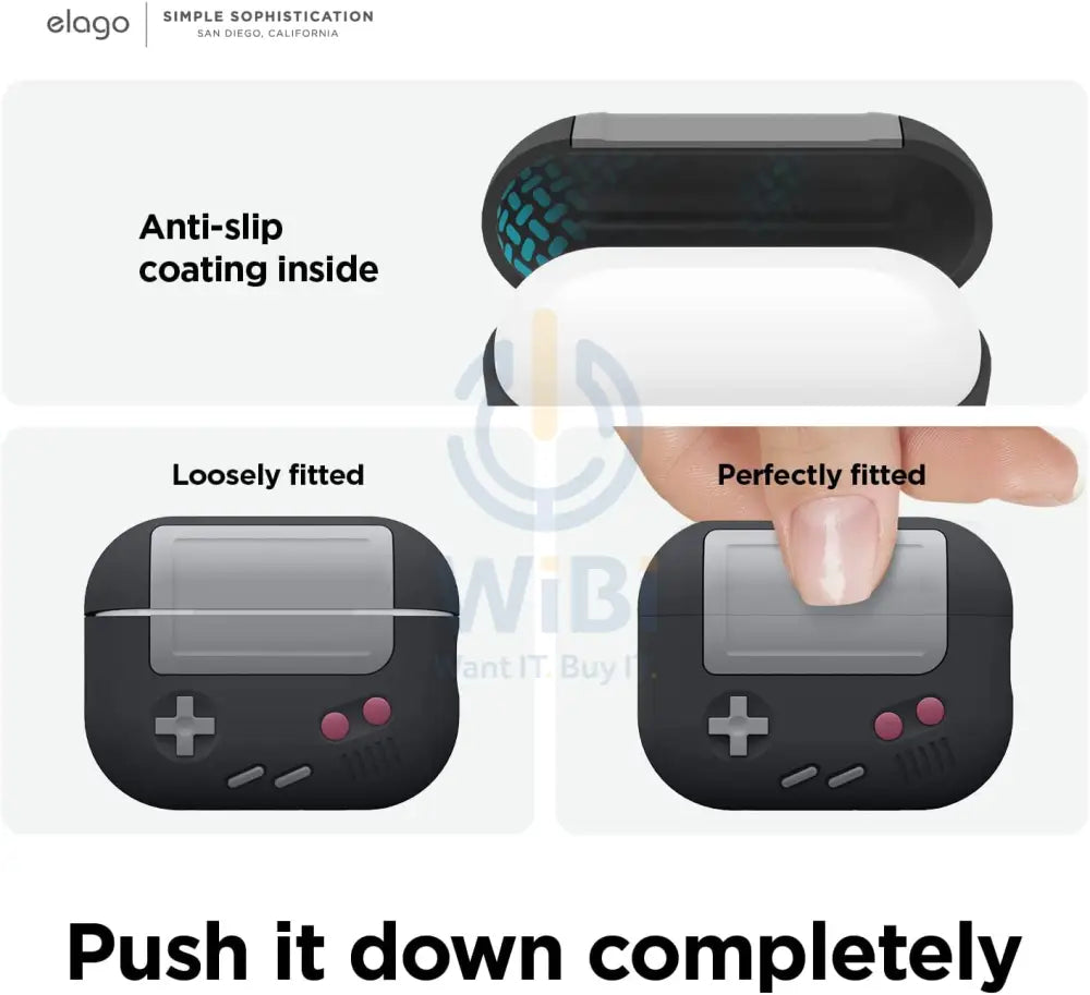 Elago AirPods Pro 2 AW5 Case with Round Straps - Black Accessories > Mobiles & Tablets