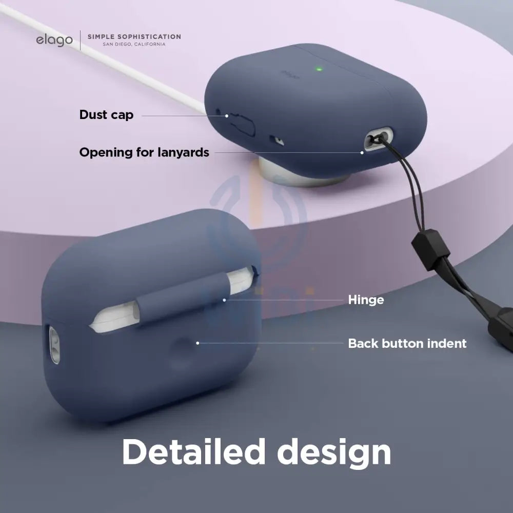Elago AirPods Pro 2 Silicone Originial Hang Case - Jean Indigo Accessories > Mobiles & Tablets