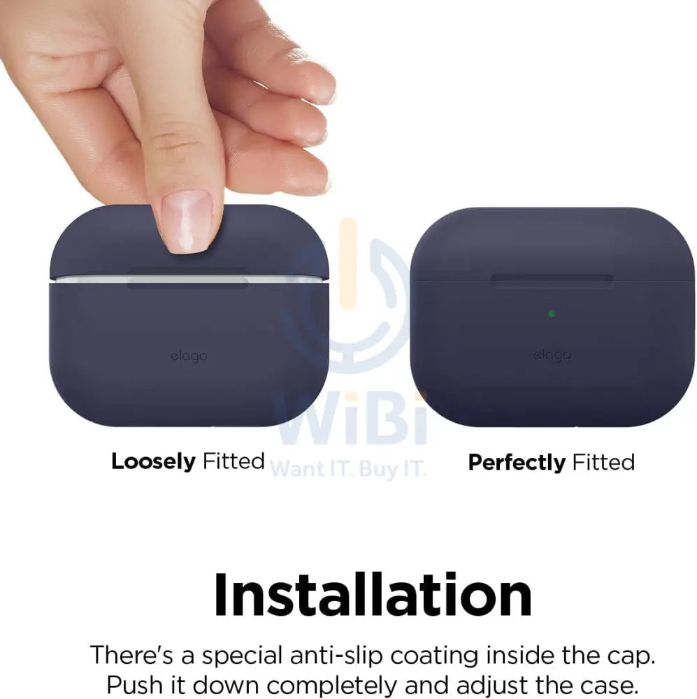 Elago AirPods Pro 2 Silicone Originial Hang Case - Jean Indigo Accessories > Mobiles & Tablets