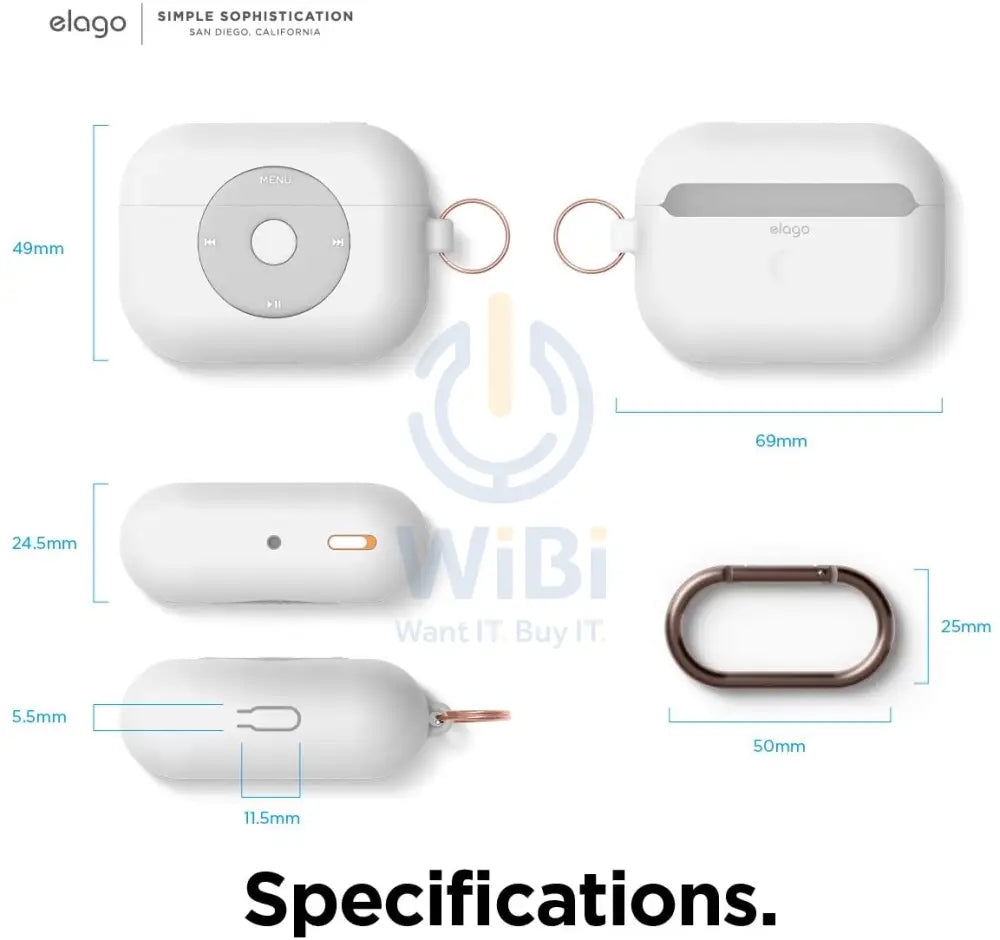إلاجو ايربودز برو AW6 هانج حافظة (آي بود) - أبيض اكسسوارات > الصوت > سماعات الرأس