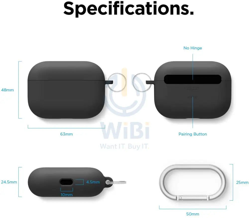 Elago AirPods Pro Liquid Hybrid Hang Case - Black Accessories > Mobiles & Tablets