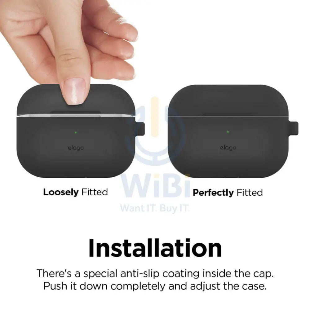 Elago AirPods Pro Slim Hang Case - Dark Grey Accessories > Mobiles & Tablets