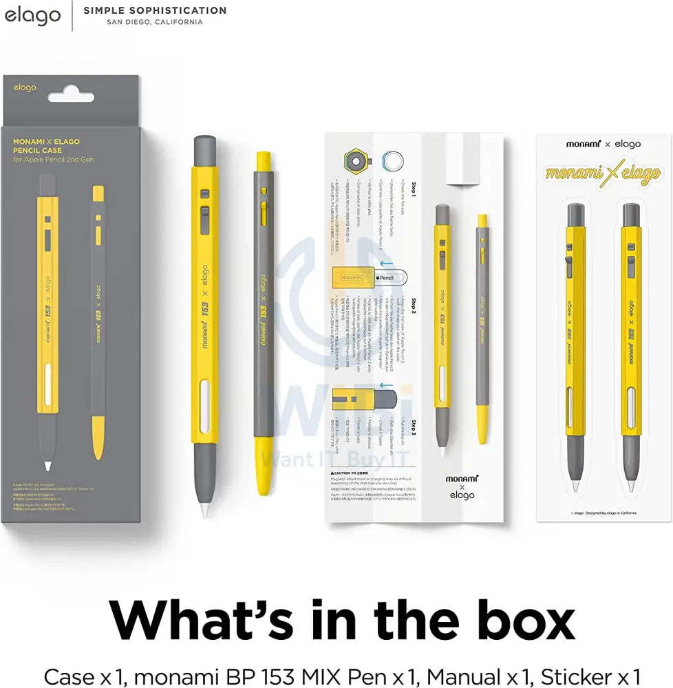 Elago Apple Pencil 2nd Gen Monami Case - Yellow Accessories > Mobiles & Tablets