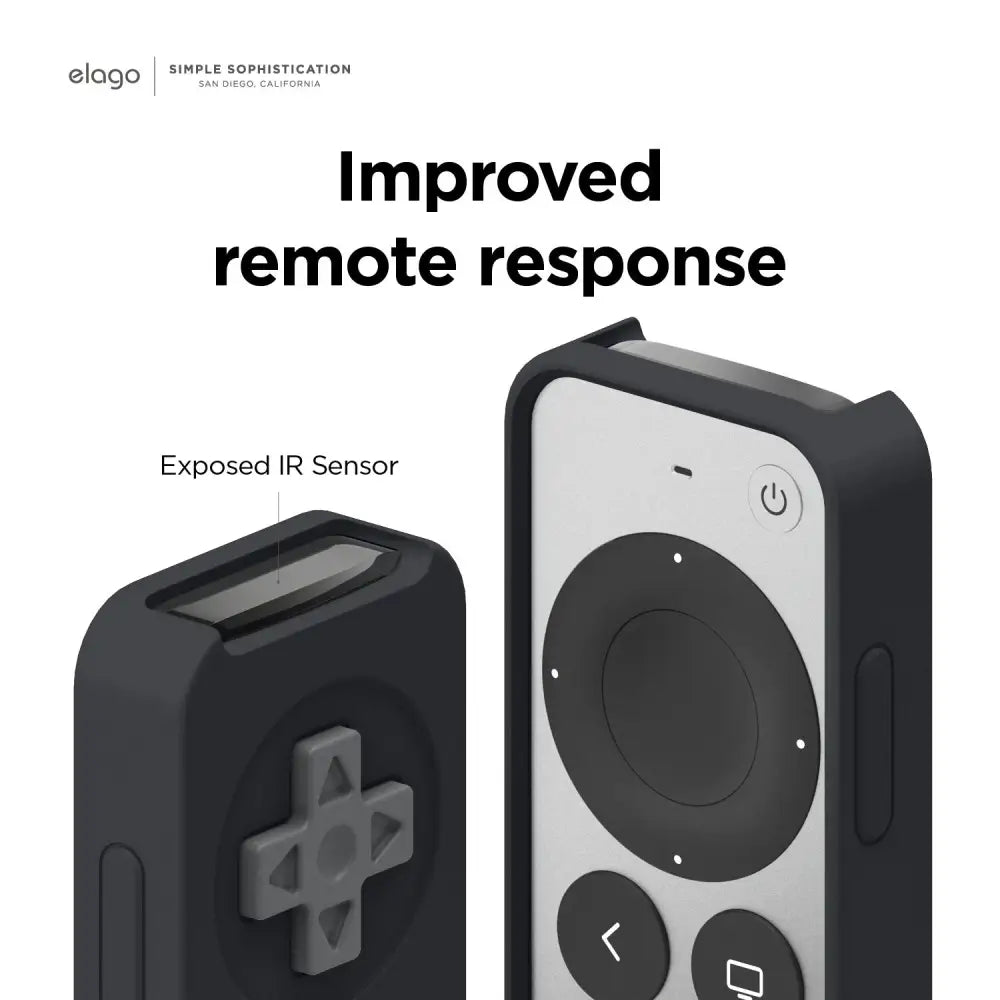 Elago Apple TV Siri Remote R4 2021 Case - Black Accessories > Mobiles & Tablets > Mobiles > Screen Protectors & Covers