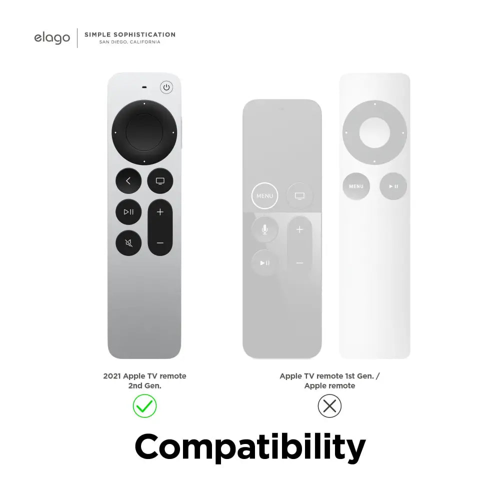 Elago Apple TV Siri Remote R4 2021 Case - Black Accessories > Mobiles & Tablets > Mobiles > Screen Protectors & Covers