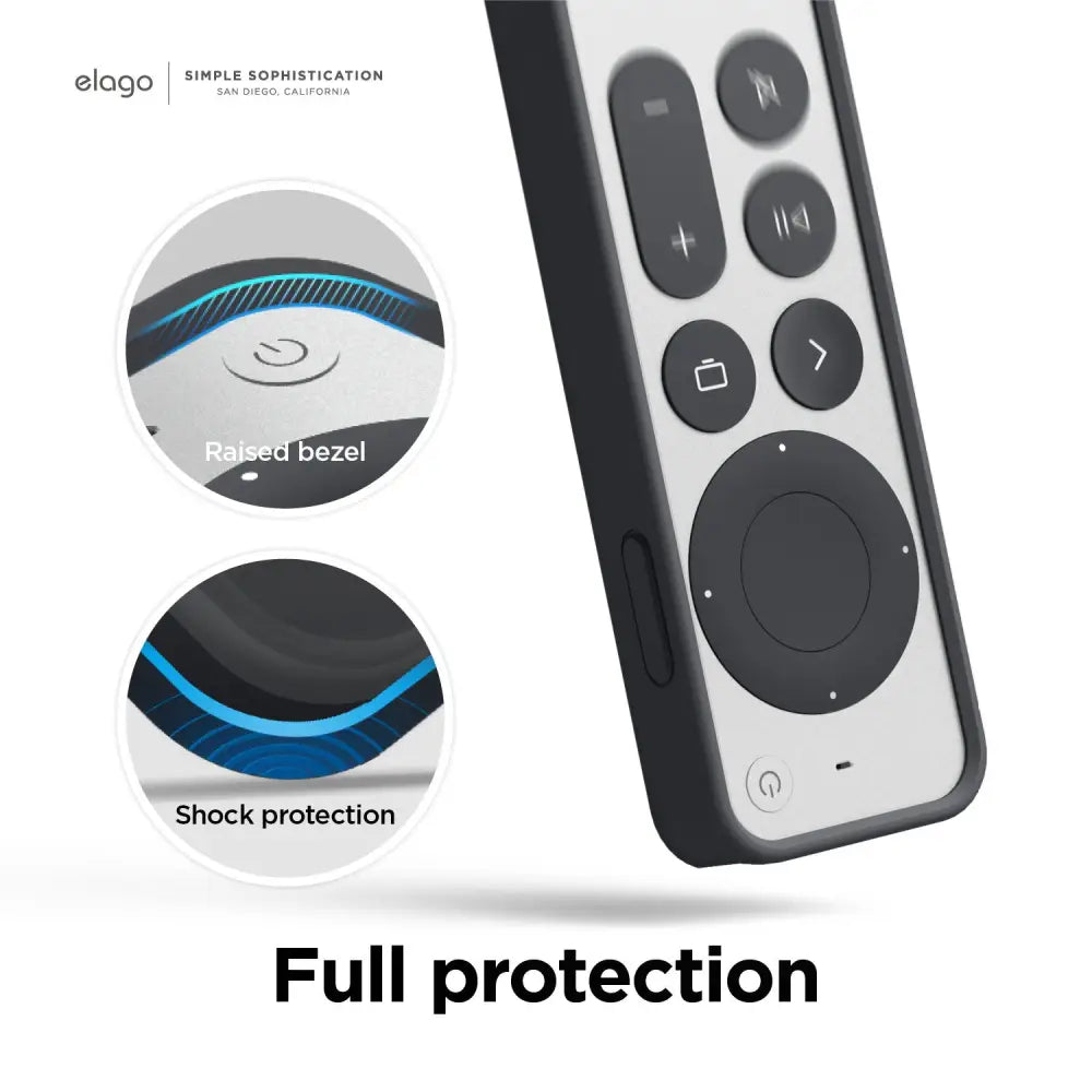 Elago Apple TV Siri Remote R4 2021 Case - Black Accessories > Mobiles & Tablets > Mobiles > Screen Protectors & Covers