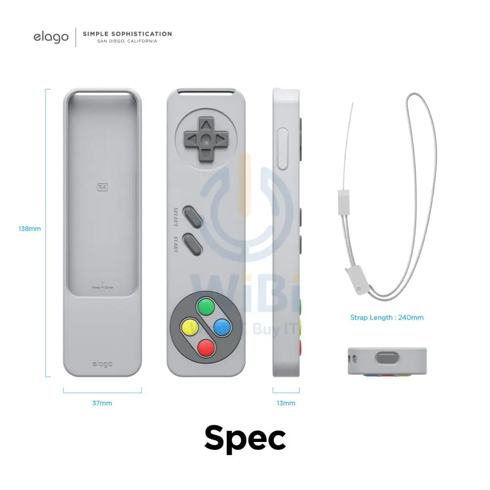 Elago Apple TV Siri Remote R4 2021 Case - Light Gray Accessories > Mobiles & Tablets > Mobiles > Screen Protectors &