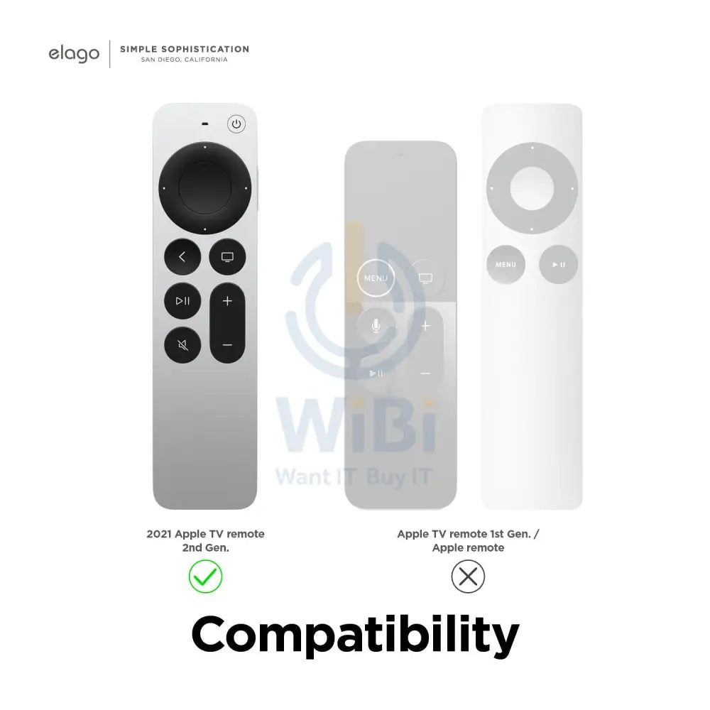 Elago Apple TV Siri Remote R4 2021 Case - Light Gray Accessories > Mobiles & Tablets > Mobiles > Screen Protectors &