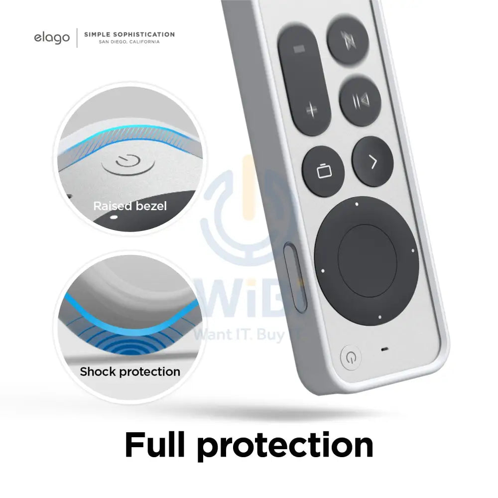 Elago Apple TV Siri Remote R4 2021 Case - Light Gray Accessories > Mobiles & Tablets > Mobiles > Screen Protectors &