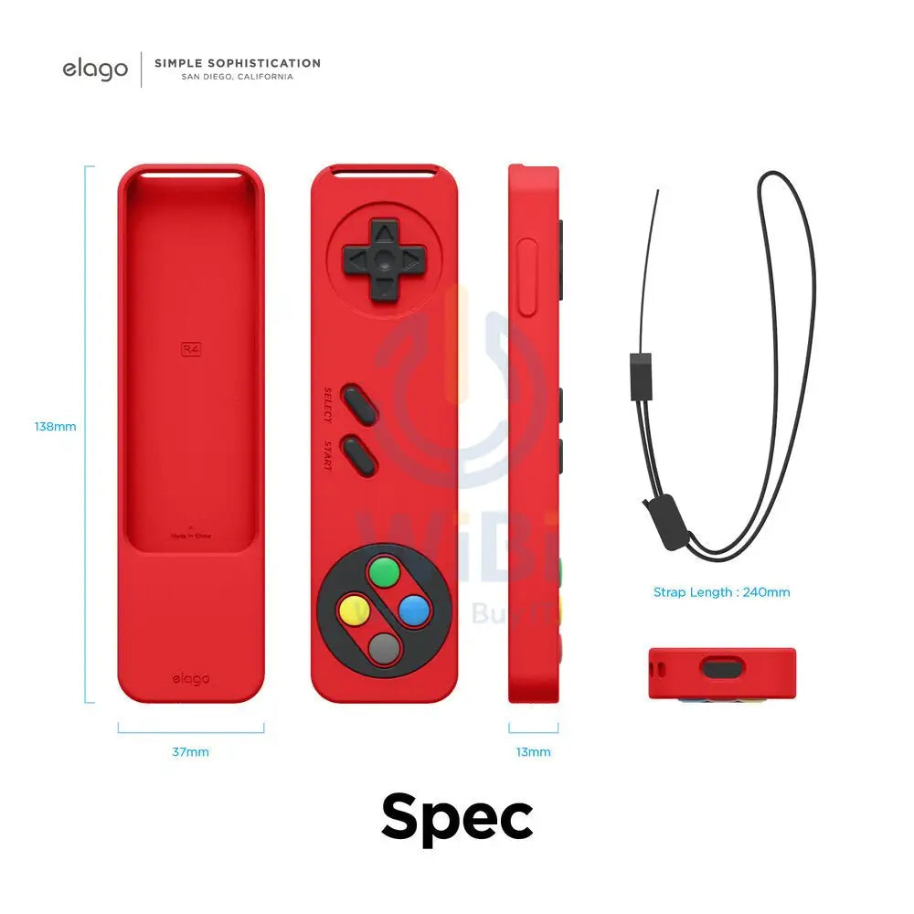 Elago Apple TV Siri Remote R4 2021 Case - Red Accessories > Mobiles & Tablets > Mobiles > Screen Protectors & Covers