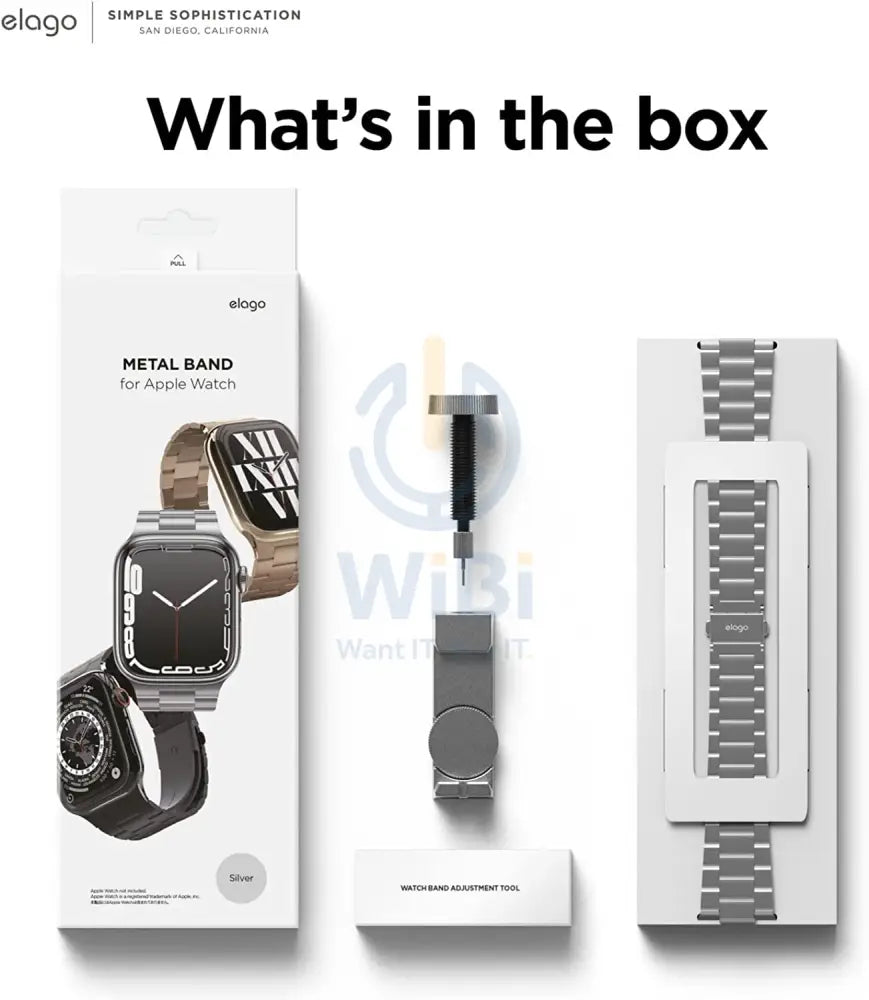 Elago Apple Watch 42/44/45mm/Ultra Metal Band - Black Accessories > Smart Watches > Straps