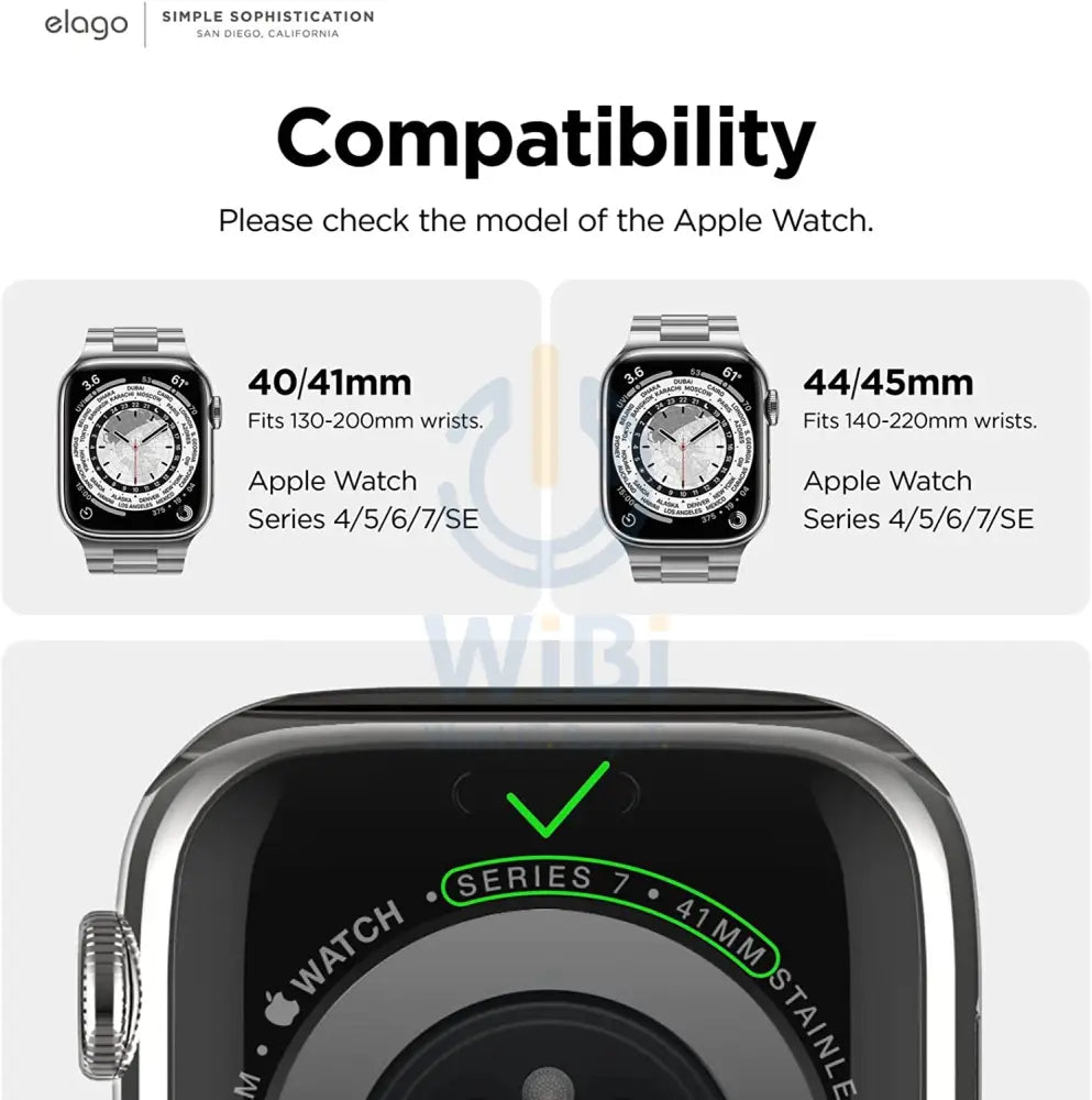Elago Apple Watch 42/44/45mm/Ultra Metal Band - Black Accessories > Smart Watches > Straps