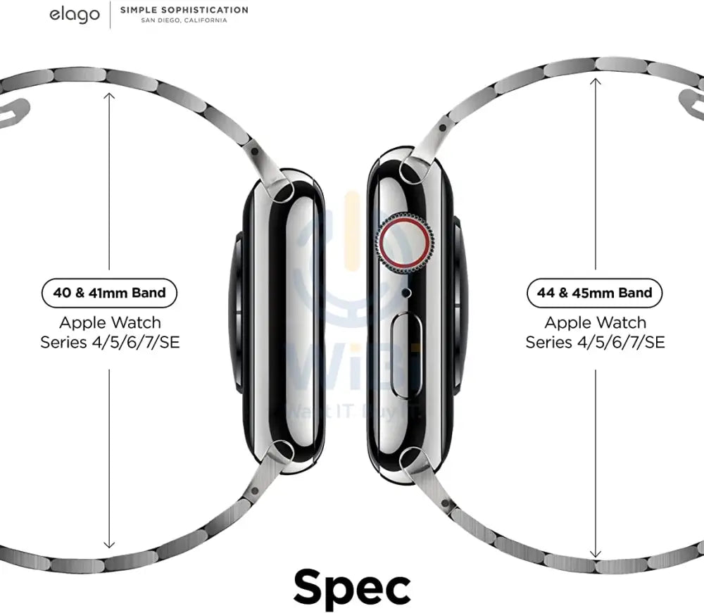 Elago Apple Watch 42/44/45mm/Ultra Metal Band - Black Accessories > Smart Watches > Straps