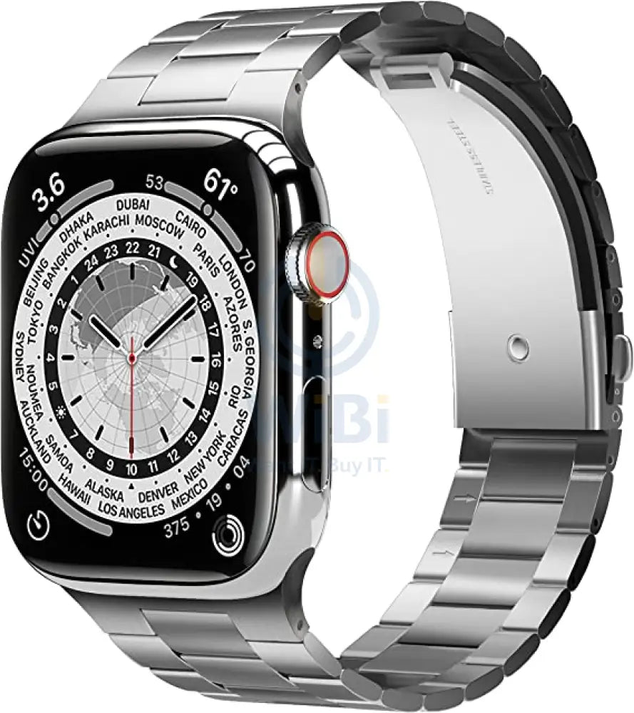 Elago Apple Watch 42/44/45mm/Ultra Metal Band - Silver Accessories > Smart Watches > Straps