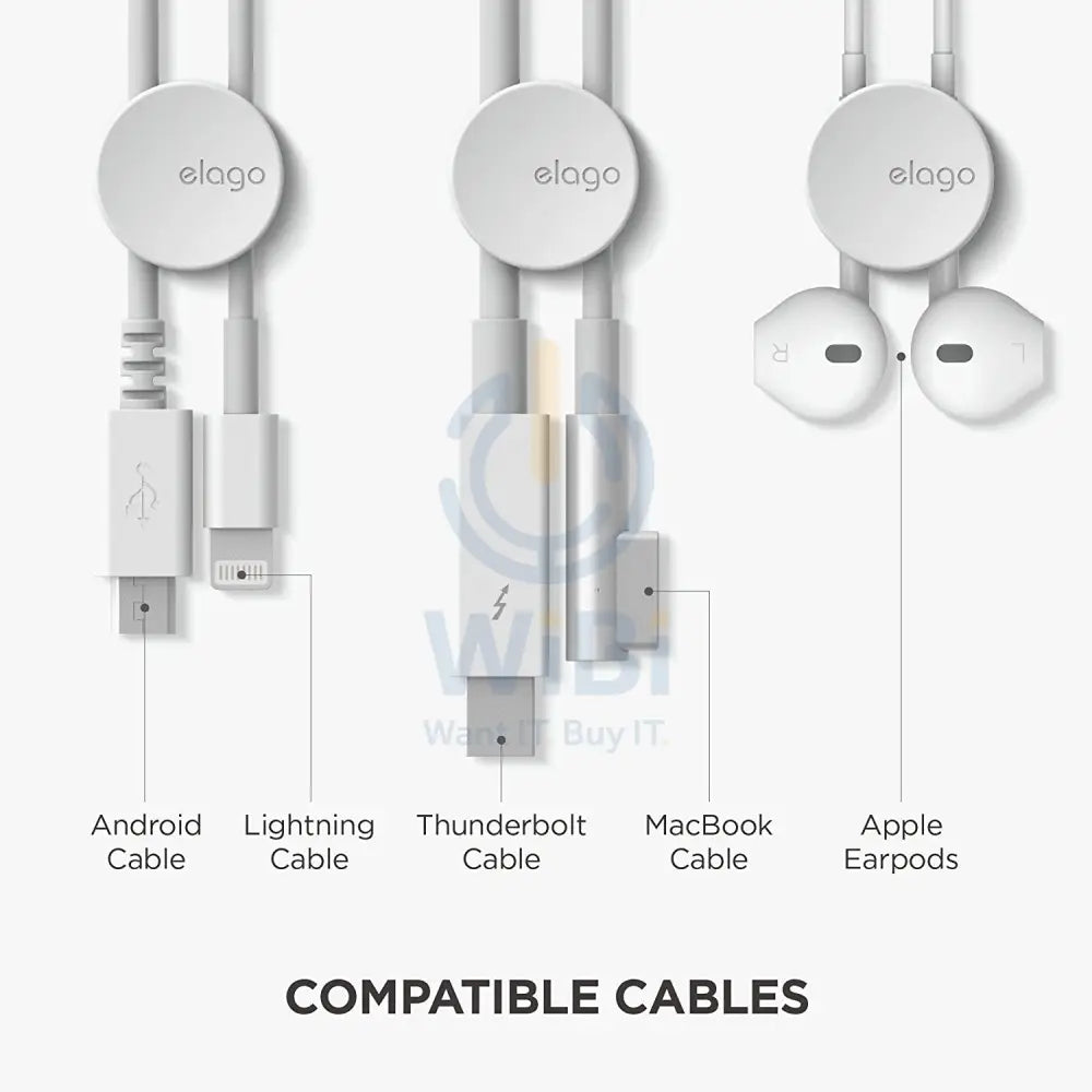 Elago Cable Management Buttons (7 pieces) - White Accessories > Other Accessories