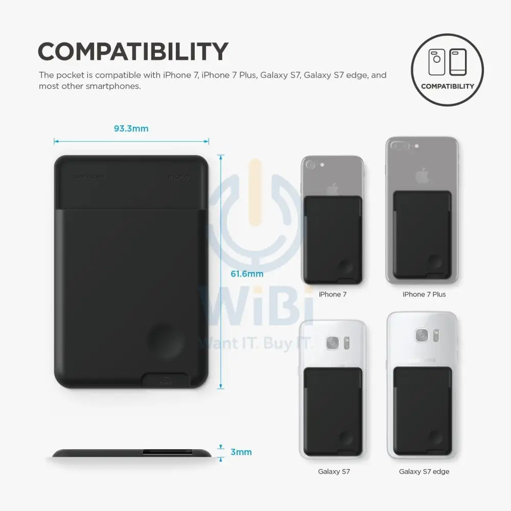 Elago Card Pocket - Black Accessories > Mobiles & Tablets