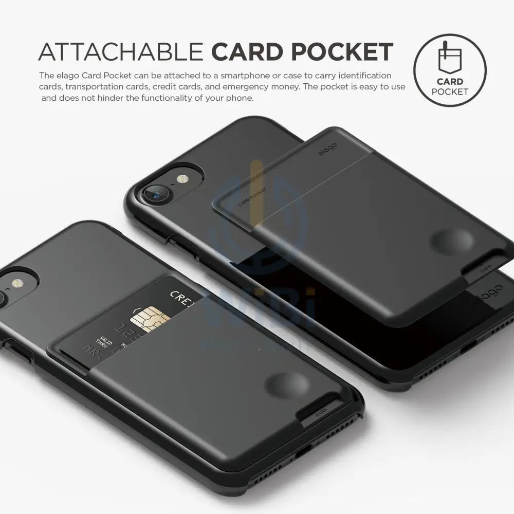Elago Card Pocket - Black Accessories > Mobiles & Tablets