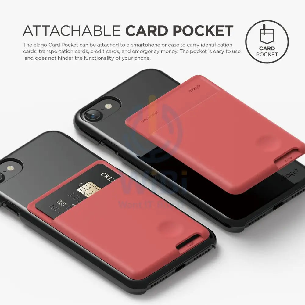 Elago Card Pocket - Italian Rose Accessories > Mobiles & Tablets