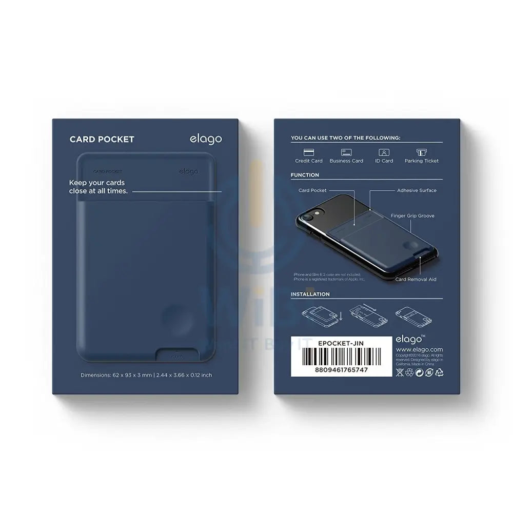 Elago Card Pocket - Jean Indigo Accessories > Mobiles & Tablets