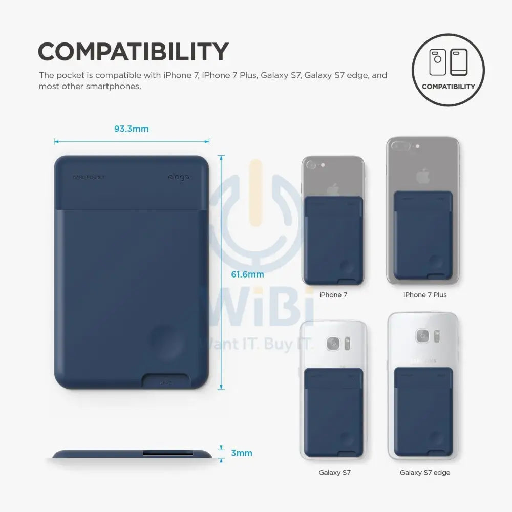 Elago Card Pocket - Jean Indigo Accessories > Mobiles & Tablets