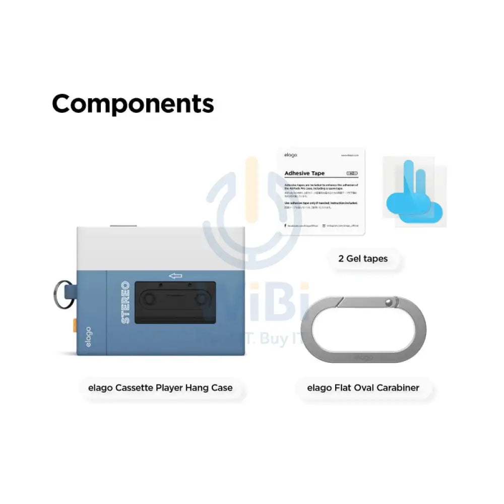 Elago Cassette Player Hang Case For Apple AirPods Pro 3 - Blue Accessories > Headphones > Covers & Cases