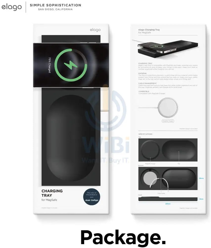 Elago Charging Tray for MagSafe - Jean Indigo Accessories > Mobiles & Tablets > Mobiles > Mobile Holder / Stands