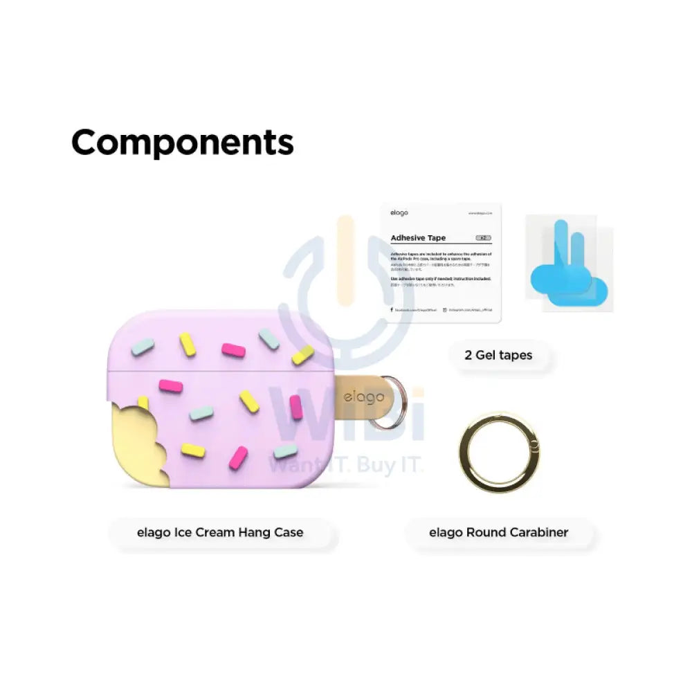 Elago Ice Cream Case For Apple AirPods Pro 3 - Lavender Accessories > Headphones > Covers & Cases