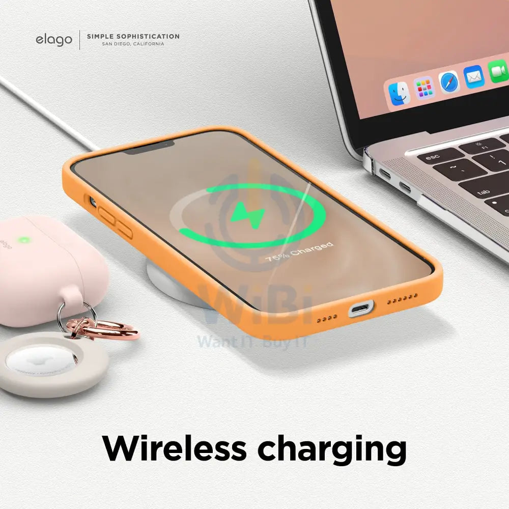 Elago iPhone 13 Pro Max / iPhone 12 Pro Max Soft Silicone Case - Orange Accessories > Mobiles & Tablets > Mobiles >