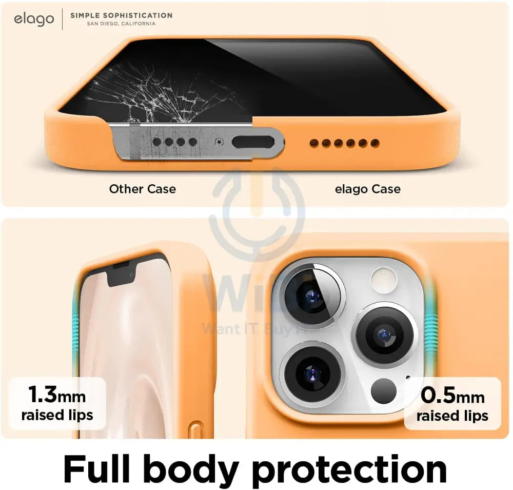 Elago iPhone 13 Pro Max / iPhone 12 Pro Max Soft Silicone Case - Orange Accessories > Mobiles & Tablets > Mobiles >