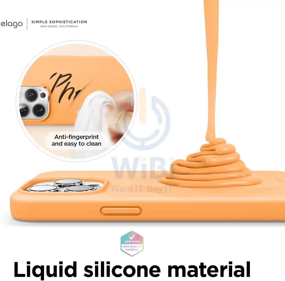 Elago iPhone 13 Pro Soft Silicone Case - Orange Accessories > Mobiles & Tablets > Mobiles > Screen Protectors & Covers