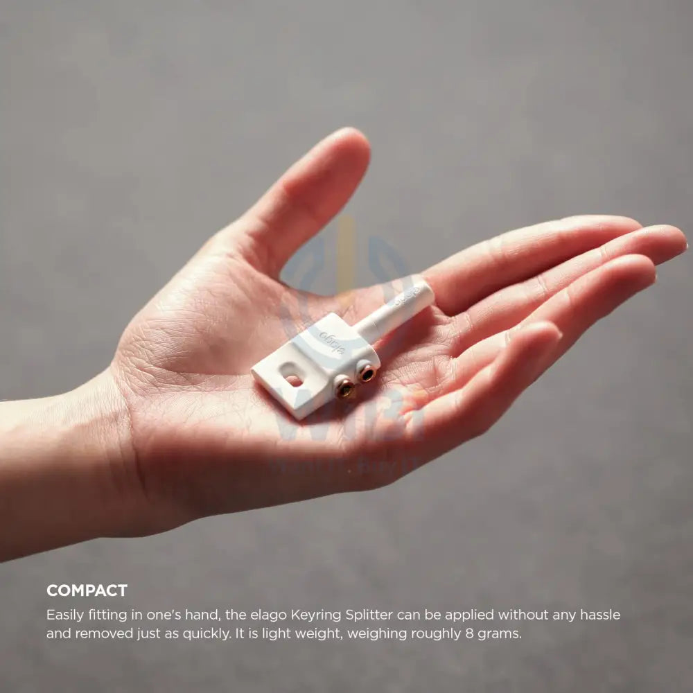 Elago Key Ring AUX Splitter for Headphones & Earphones - White Accessories > Other Peripherals