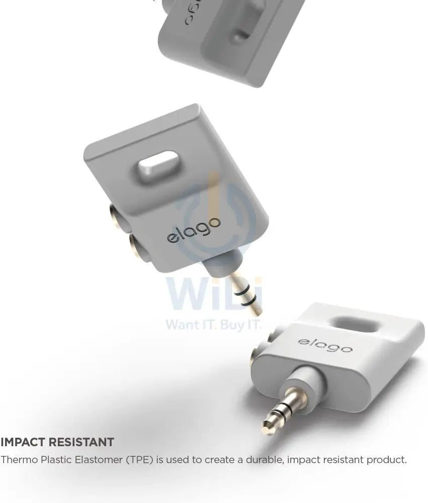 Elago Key Ring AUX Splitter for Headphones & Earphones - White Accessories > Other Peripherals