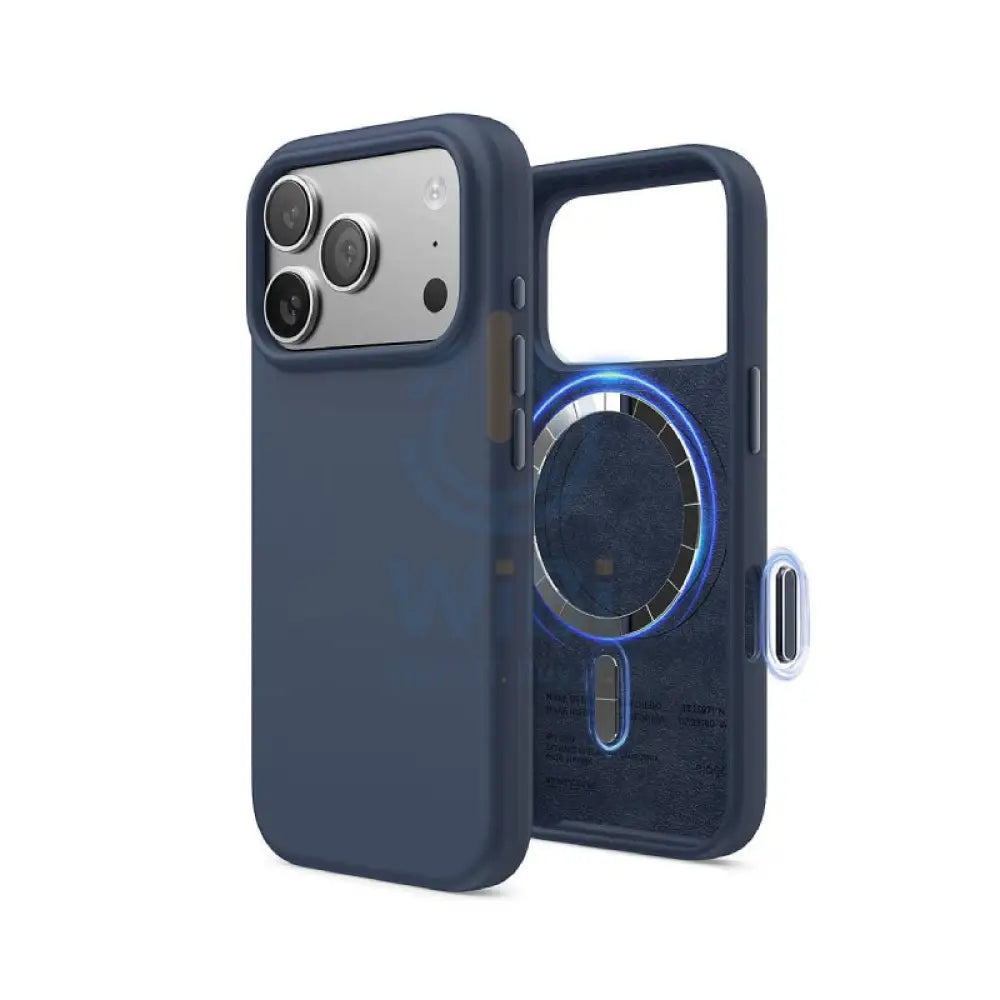 Elago Magnetic Silicone Case (Camera Control Key Included) For Apple iPhone 17 Pro - Jean Indigo Accessories > Mobiles