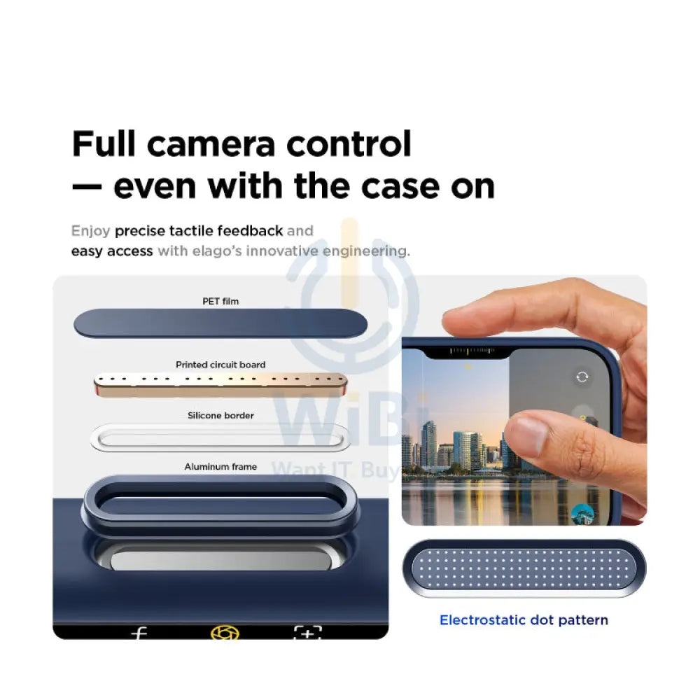 Elago Magnetic Silicone Case (Camera Control Key Included) For Apple iPhone 17 Pro - Jean Indigo Accessories > Mobiles