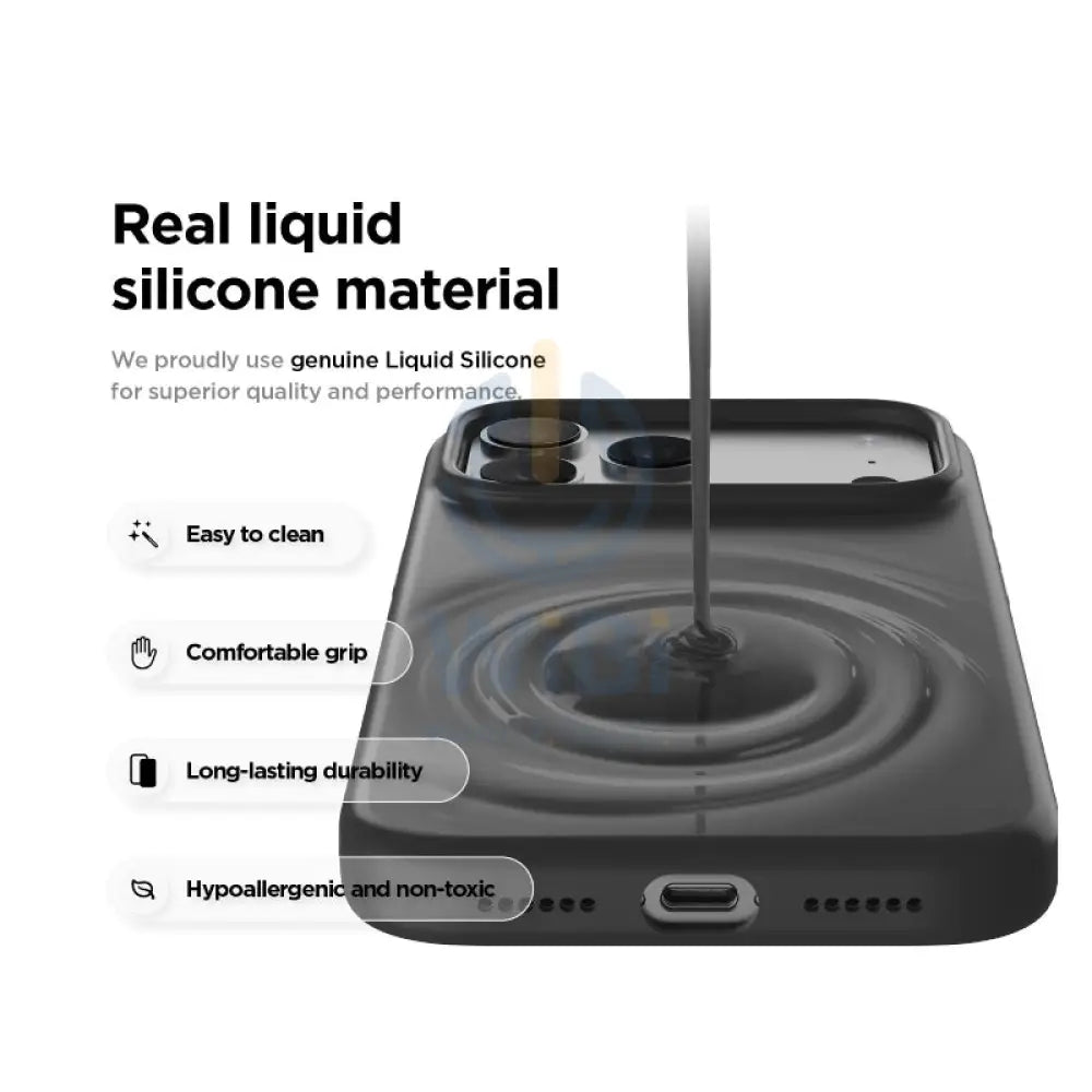 Elago Magnetic Silicone Case (Camera Control Key Included) For Apple iPhone 17 Pro Max - Black Accessories > Mobiles &