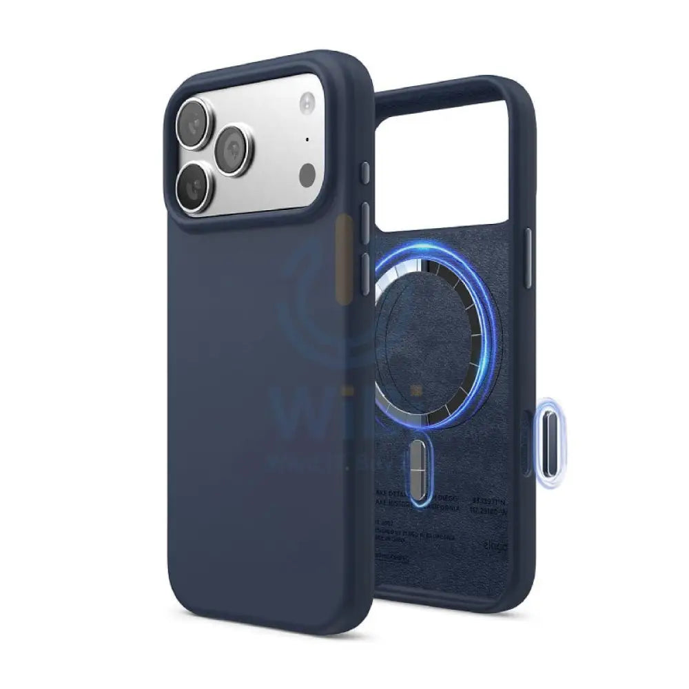Elago Magnetic Silicone Case (Camera Control Key Included) For Apple iPhone 17 Pro Max - Jean Indigo Accessories >