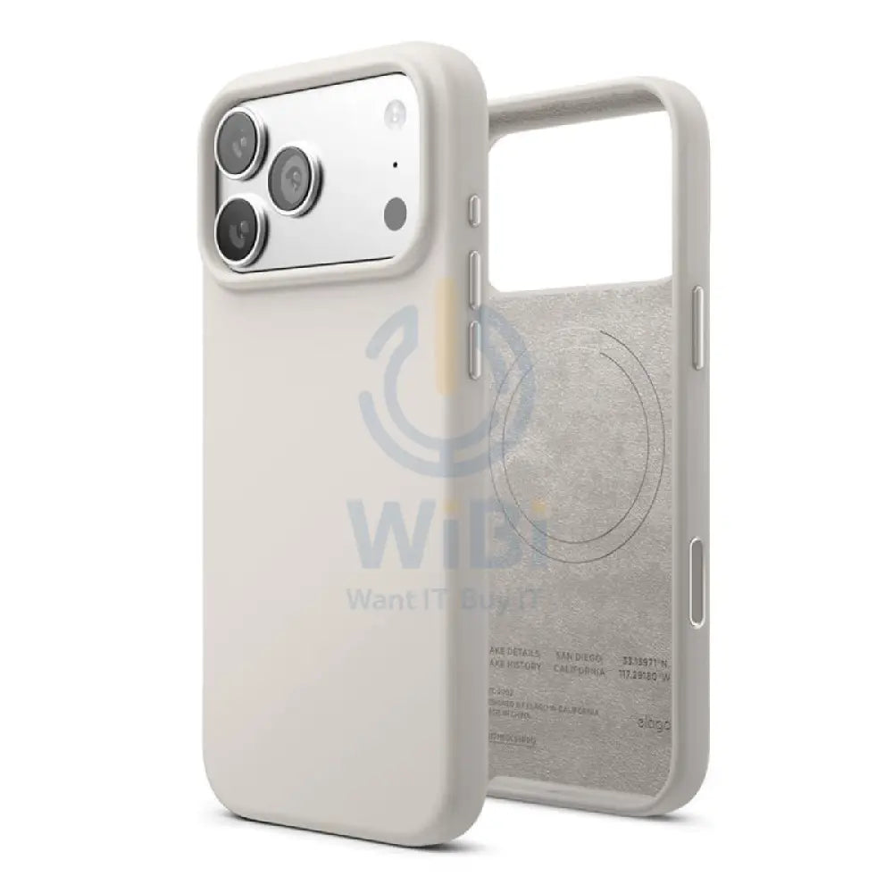 Elago Magnetic Silicone Case (Camera Control Key Included) For Apple iPhone 17 Pro Max - Stone Accessories > Mobiles &
