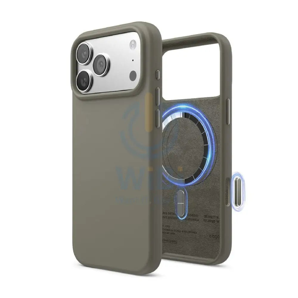 Elago Magnetic Silicone Case (Camera Control Key Included) For Apple iPhone 17 Pro - Medium Gray Accessories > Mobiles