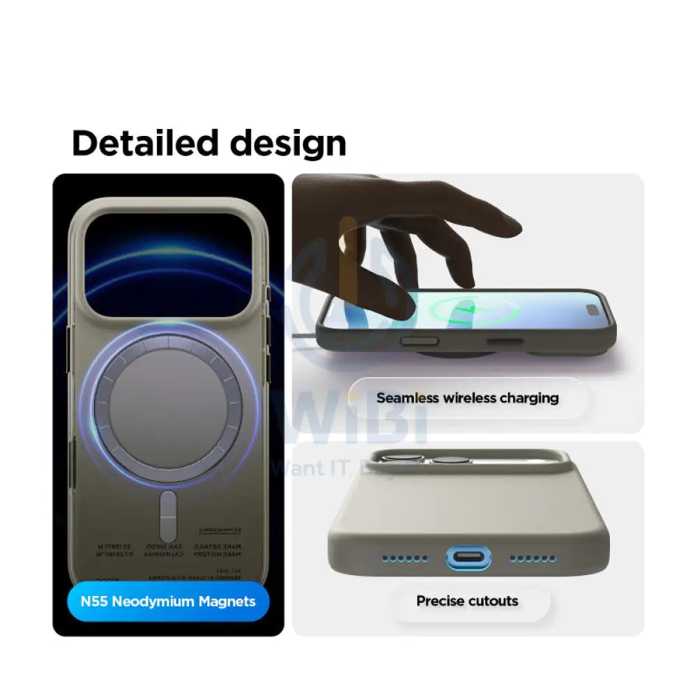 Elago Magnetic Silicone Case (Camera Control Key Included) For Apple iPhone 17 Pro - Medium Gray Accessories > Mobiles