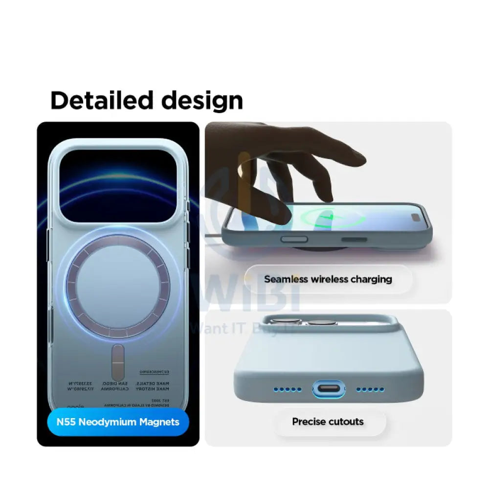 Elago Magnetic Silicone Case (Camera Control Key Included) For Apple iPhone 17 Pro - Sky Blue Accessories > Mobiles &