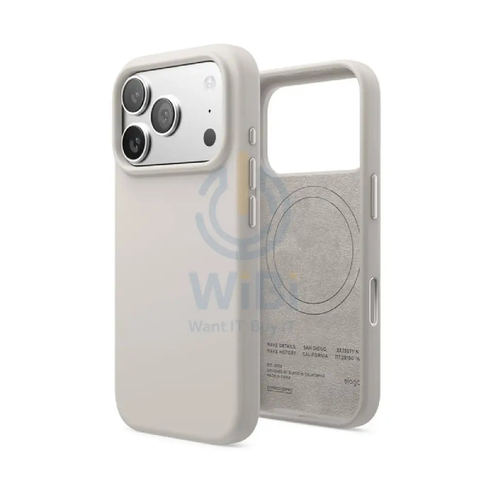 Elago Magnetic Silicone Case (Camera Control Key Included) For Apple iPhone 17 Pro - Stone Accessories > Mobiles &