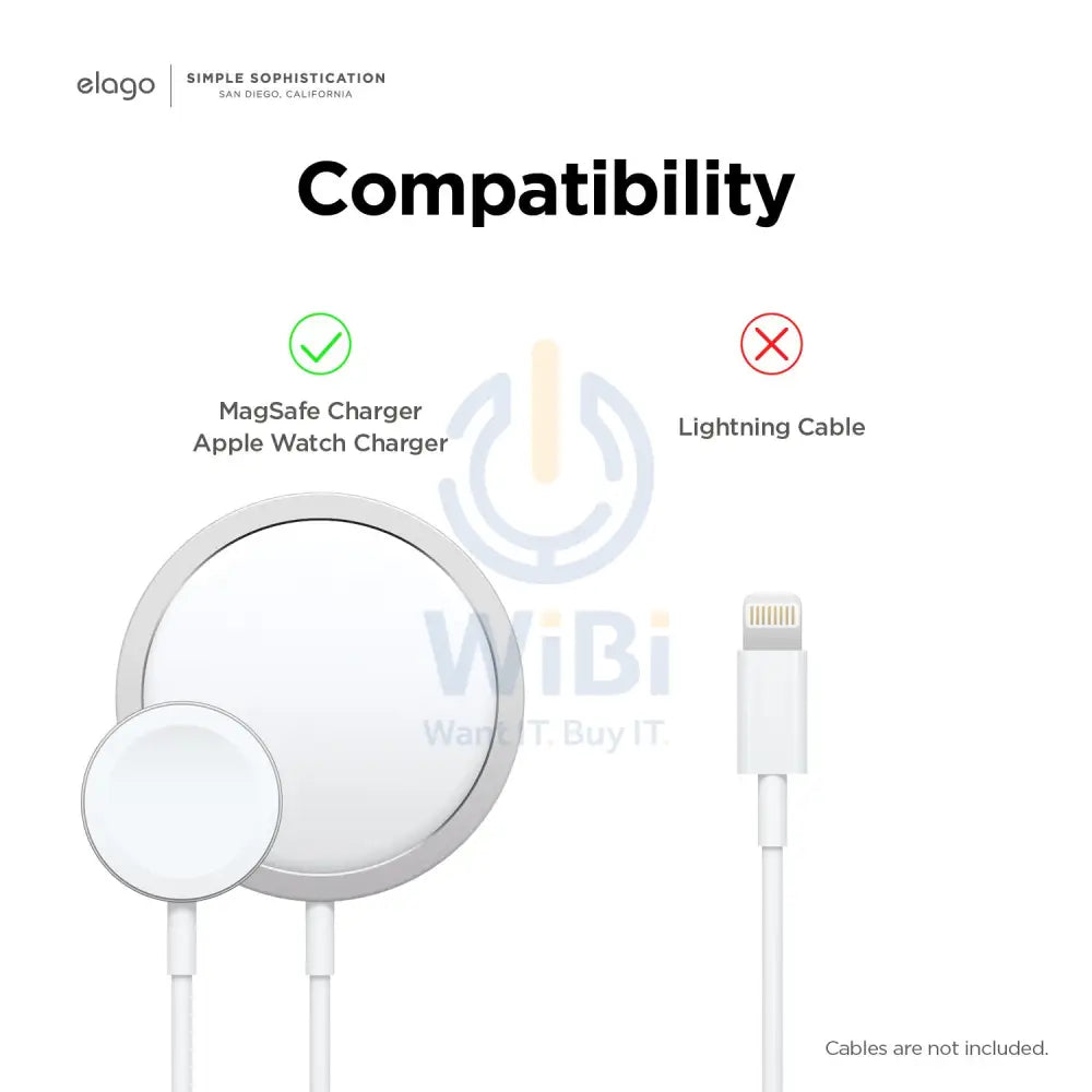 Elago MagSafe Charging MS5 Duo (Compatible with MagSafe Charger & Apple Watch Charger) - Dark Grey / Jean Indigo - Dark
