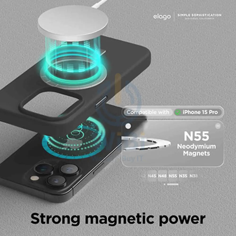 Elago MagSafe Magnetic Silicone Case - Apple iPhone 15 Pro / Black Accessories > Mobiles & Tablets > Mobiles