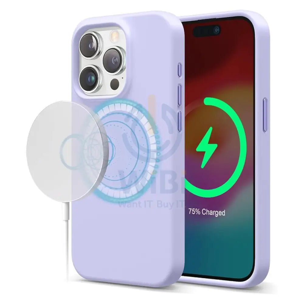 Elago MagSafe Magnetic Silicone Case - Apple iPhone 15 Pro / Purple Accessories > Mobiles & Tablets > Mobiles > Covers