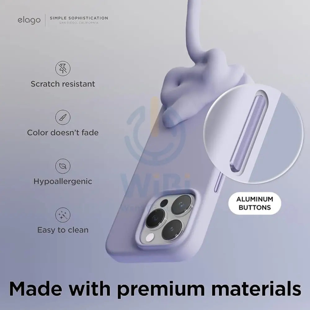 Elago MagSafe Magnetic Silicone Case - Apple iPhone 15 Pro / Purple Accessories > Mobiles & Tablets > Mobiles > Covers