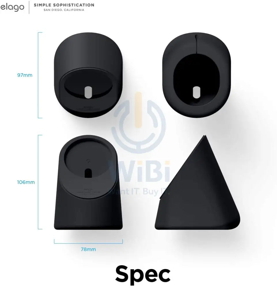 حامل شحن إلاجو MS1 حامل شحن ماج سيف أسود - أسود اكسسوارات > هواتف تابلت > حامل / حامل هاتف